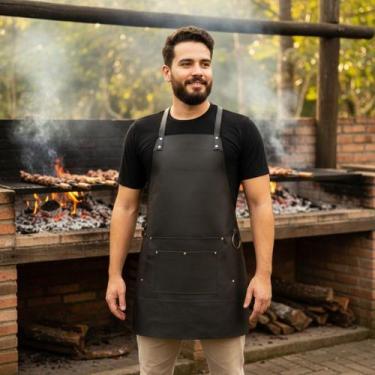 Imagem de Avental Couro Churrasco Avental Churrasco Profissional - CARMISINI
