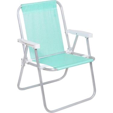 Imagem de Cadeira De Praia Alta Mormaii Lazy Alumínio Verde 110kg