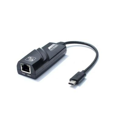 Imagem de Cabo Adaptador Usbc type c Para Rj45 Lan Ethernet 10 100 1000 mbps Red