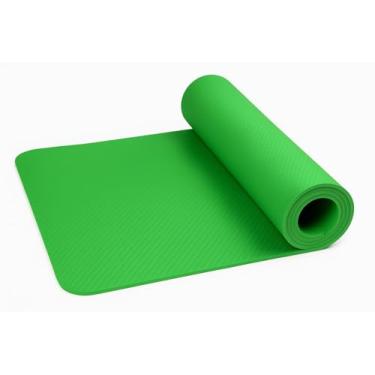 Imagem de Tapete Para Yoga EVA Com Bolsa Para Transporte Macio Ginástica Pilates Treino Boa aderência Antiderrapante 173x61x0,6cm (Verde)
