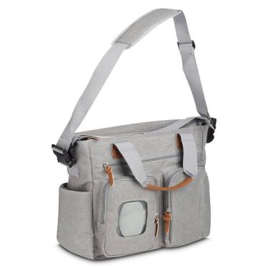 Imagem de Bolsa Multifuncional Em Poliéster Cinza Com Porta Lençinhos 29l