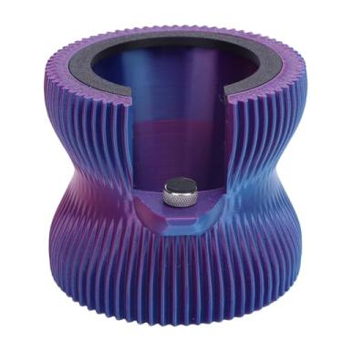 Imagem de Suporte de filtro de café de aço inoxidável, controle de pressão de precisão para máquinas de café expresso 51 mm, 53 mm, 58 mm, material PLA (azul roxo)