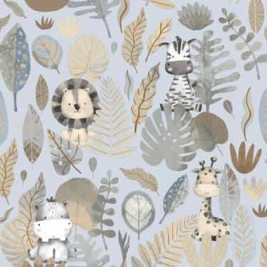 Imagem de Papel de Parede Happy Infantil Azul 14836