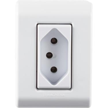 Imagem de Kit 3 Caixa Sobrepor 1 Tomada 2P+T 10A 250V Tramontina Liz