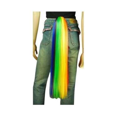 Imagem de Peruca De Cosplay De Cabelo Sintético Multicolorida Anime Rainbow Dash