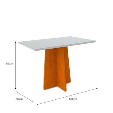 Imagem de Mesa Jantar 4 Lugares Ana 1,20m Colado Ype Off White