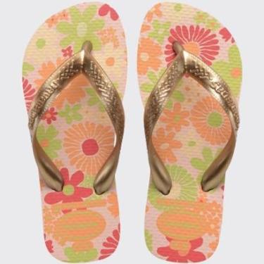 Imagem de Chinelo Infantil Meninas de Dedo Casual Havaianas Kids Flores-Feminino