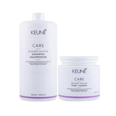Imagem de Kit Keune Cuidado da Cor Blonde Savior - Shampoo e Máscara de Reparação 500 ml-Unissex