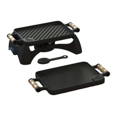 Imagem de Rechaud Bifeteira a Álcool Dupla Face de Ferro Fundido