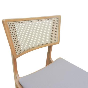 Imagem de Kit 2 Cadeiras Apollo Madeira Maciça Encosto Telinha Assento Anatômico - Natural Estofado Linho Bege