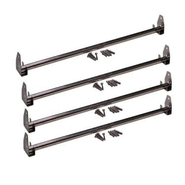 Imagem de Kit 4 Suporte Barra Inox 201 10mm Cabideiro Churrasco 40cm - LAURINDOS