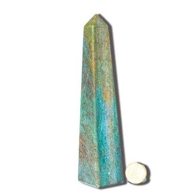Imagem de Obelisco Aventurina Azul Natural Lapidação Manual 15 a 18cm - Varejo