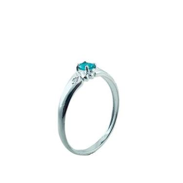 Imagem de Anel de Formatura em Prata 925 com Zirconia Oval Verde Claro - Justino