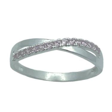 Imagem de Anel de Prata 925 com Zircônias Rosa em Design X - Justino Ribas, 16