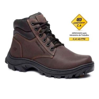 Imagem de Bota Masculino Segurança EPI CA Gogowear Couro Com IPI C.A 43.770, Caf