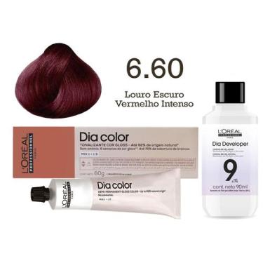 Imagem de Tonalizante Dia Color 6.60 Louro Escuro Vermelho Intenso + Emulsão Rev