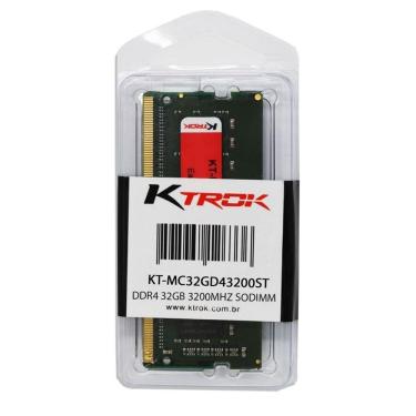Imagem de Memória 32GB DDR4 3200MHz Notebook Ktrok