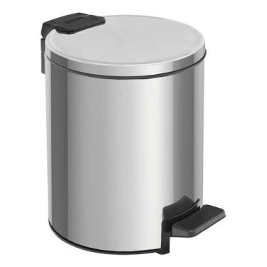 Imagem de Lixeira com Pedal 3L Tramontina Loop Aço Inox e Balde Interno Cozinha 
