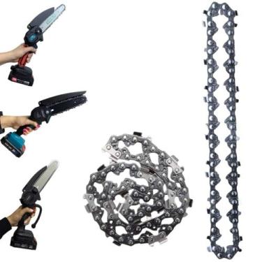 Imagem de Corrente Mini Motosserra Eletrica Kit 2 Serra Serrilha 18 Dentes 6 Pol