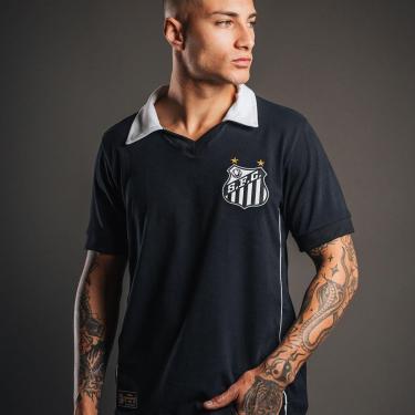 Imagem de Camisa Santos Retrô 2010 Preta Masculina-Masculino