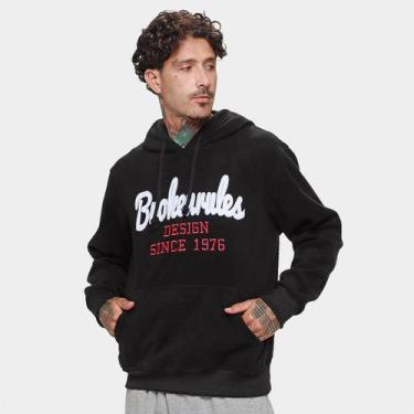 Imagem de Moletom Broken Rules Bordado 540387 Masculino, Preto, G