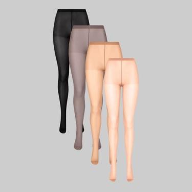 Imagem de Kit 4 Pares de Meias Calças Lupo Loba Invisível 05870-001, Pó de arroz