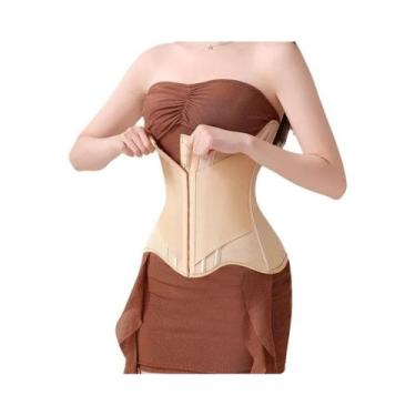 Imagem de Cinta Modeladora Feminina Em U Com Botões, Corset Levanta Seios Com Ba