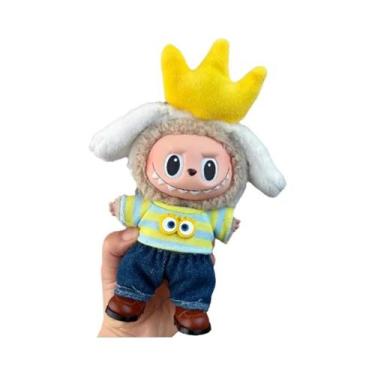 Imagem de Conjunto De Roupa Para Boneca Labubu De Vinil 17cm: Vestido De Bolinha