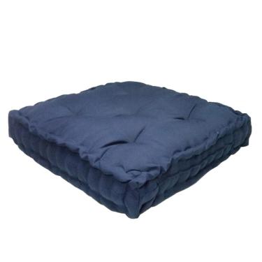Imagem de Almofada Turca Futon Cadeiras Bancos Áreas 60X60 Cm Azul