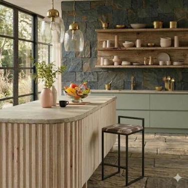 Imagem de Banqueta Quadrada Alta Para Cozinha Espaço Gourmet Bar Balcão Bancada 