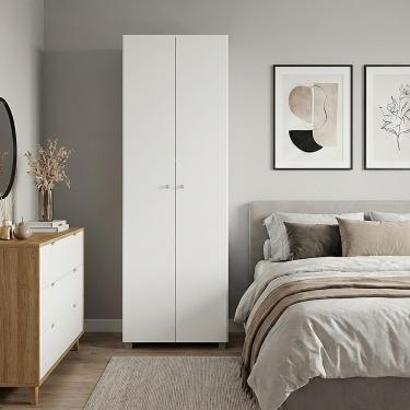 Imagem de Armário Multiuso Bartira New Clean Branco 2 Portas em MDP com 3 Prateleiras