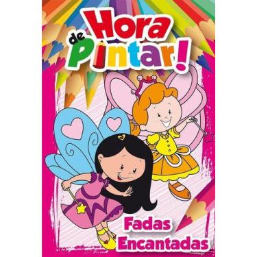 Imagem de Livro para colorir infantil hora de pintar fadas encantadas - RIDEEL