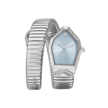 Imagem de Relógio Euro Feminino Ref: Eu2035zal/5a Bracelete Serpentes Prateado