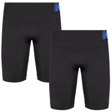 Imagem de Kit 2 Short Térmico Masculino Térmica Microfibra Tecnologia Seamless-Masculino