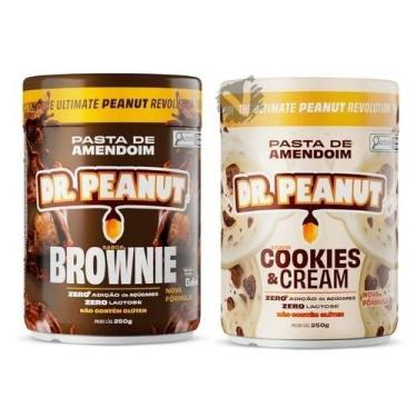 Imagem de Kit 2 Pasta de amendoim Dr Peanut 250g Sabores Zero Açucares Sem Glúte