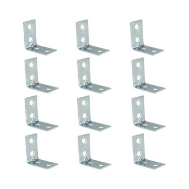 Imagem de 12 Peças De Suportes De Canto Metálicos Em L Para Gavetas, Prateleiras