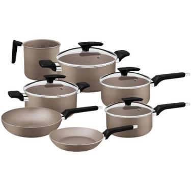 Imagem de Jogo Panelas Tramontina Milazzo Alumínio Antiaderente Starflon Max Amê