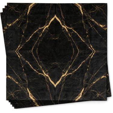 Imagem de 20 Guardanapos Marmorizado Preto Textura Papel Decupagem - Art House