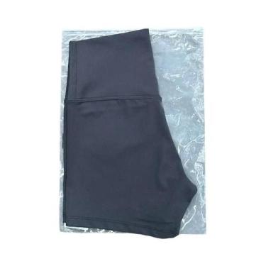 Imagem de Shorts de Yoga Fitness Feminino - Cintura Alta, Cor Sólida, Legging Ju