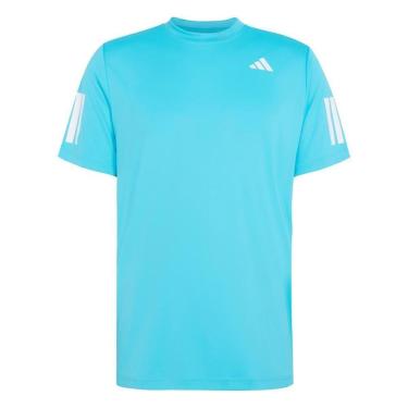 Imagem de Camiseta Adidas Club Tênis 3 Listras Azul Ciano Masculino-Masculino