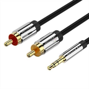 Imagem de Cabo Auxiliar Audio P2 Estereo Para Rca Som Dj 10m Vention