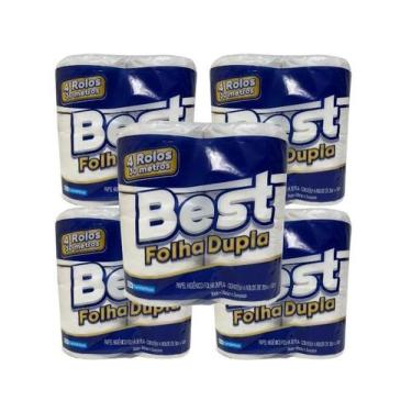 Imagem de Papel Higiênico Best Folha Dupla 05 Pct C/4 Rolos Kit