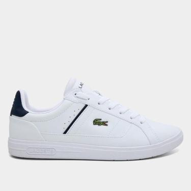 Imagem de Tênis Lacoste Europa Pro Masculino, Branco, Azul, 43