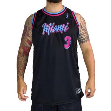 Imagem de Regata Basquete M10 Classic Miami 3 Preto-Masculino