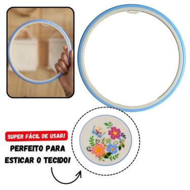 Imagem de Bastidor Flexível para Bordado Nurge 20cm Azul