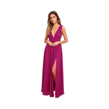 Imagem de Vestido Maxi Vermelho Sem Costas Para O Verão, Vestido Longo De Malha 