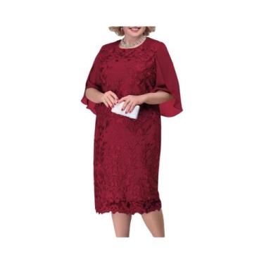 Imagem de Vestido De Verão plus Size Com Bordado Floral Para Mulheres, Vestido P