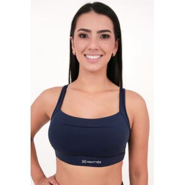 Imagem de Top Feminino Free Monttês Poliamida, Marinho, G