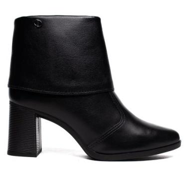 Imagem de Bota Feminina Dakota Cano Curto Couro Preto, Preto, 37