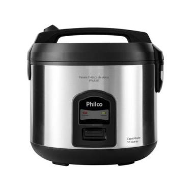 Imagem de Panela De Arroz Elétrica Philco 12 Xícaras 5L PPA95 220V, Cinza e Pret